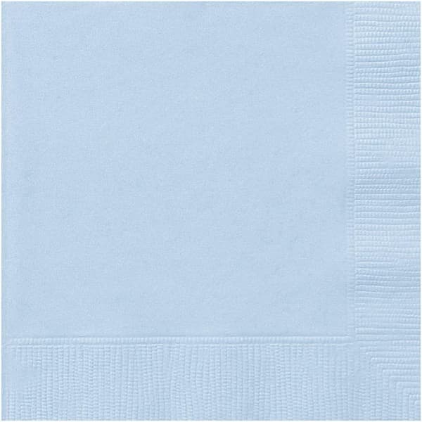 Unique Party Textured Lunch Disposable Napkins (Pack of 20) Powder Blue One Size