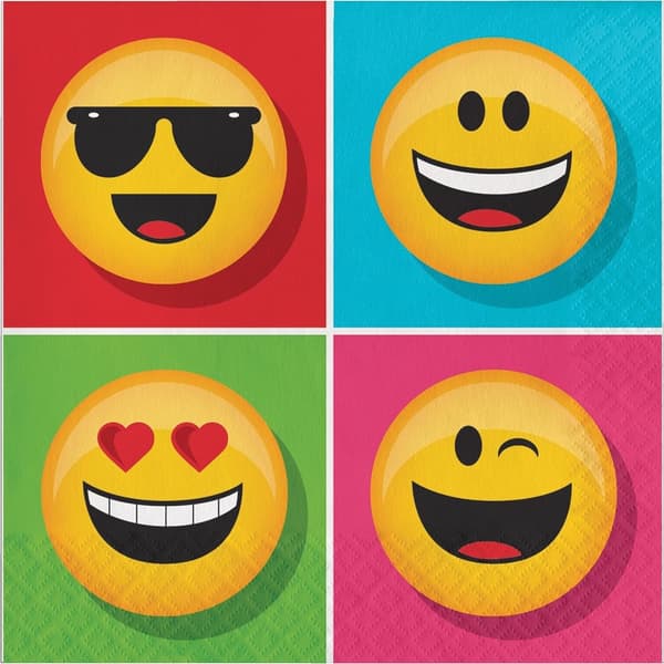 Creative Converting Show Your Emojions Paper Napkins (Pack of 16) Multicoloured One Size