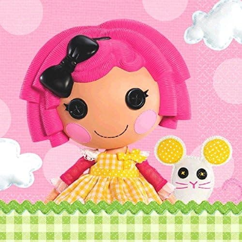 Lalaloopsy Paper Napkins (Pack of 16) Pink/Green/White One Size