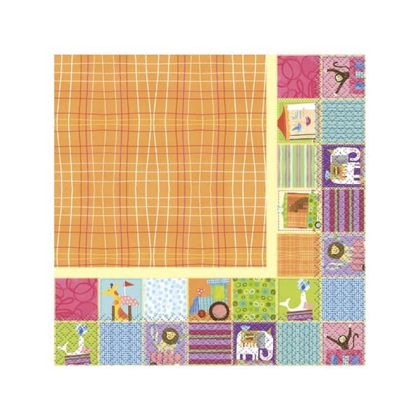 Unique Party Circus Animal Baby Shower Napkins (Pack of 16) Multicoloured One Size