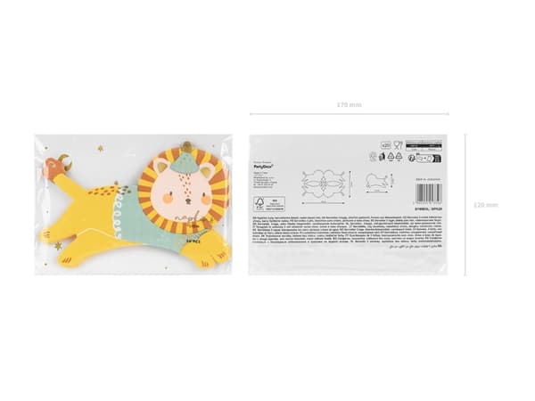 PartyDeco SPK28, Blå, Oransje, Gult, Papir, Bilde, 320 mm, 200 mm, 16 cm