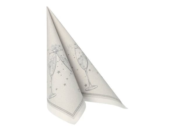 Papstar 89149, Silver, Servett, Bild, 54 g/m², 400 mm, 400 mm