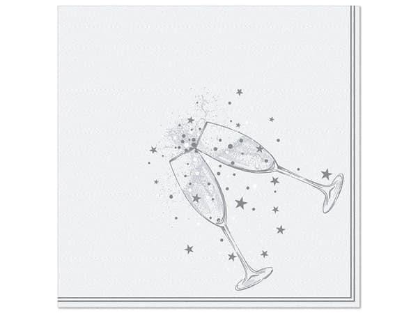 Papstar 89149, Silver, Servett, Bild, 54 g/m², 400 mm, 400 mm
