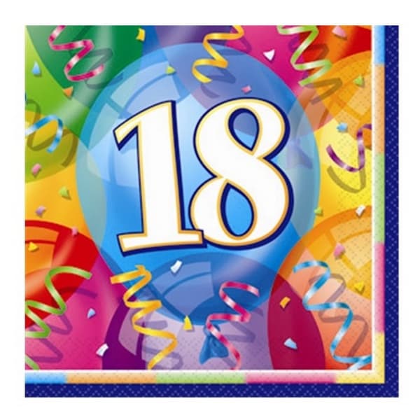 Unique Party Brilliant 16th Birthday Napkins (Pack of 16) Multicoloured One Size