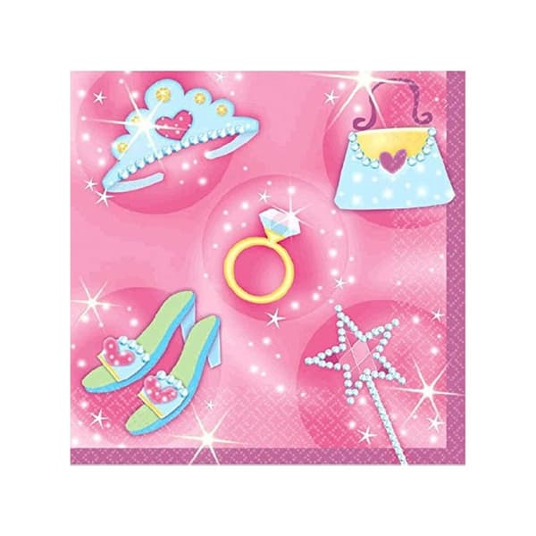 Amscan Tissue Paper Sparkling Napkins (Pack of 16) Pink/Purple One Size