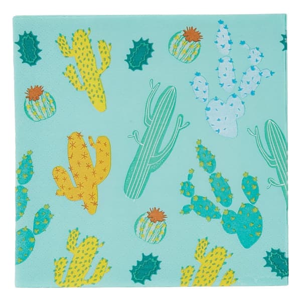 Procos Cactus Napkins (Pack of 20) Green One Size
