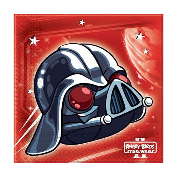 Angry Birds Star Wars II Paper Napkins (Pack of 20) Red/Grey One Size