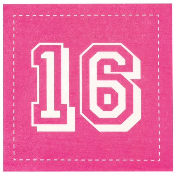 Boland Sweet 16 Paper Disposable Napkins (Pack of 12)