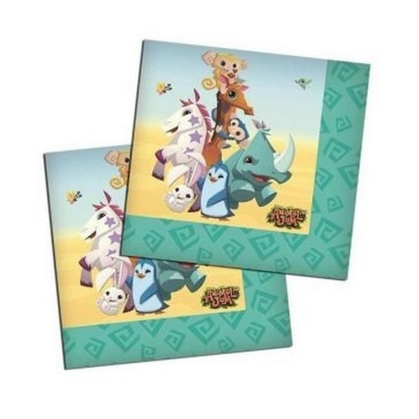 Animal Jam Jungle Party Paper Disposable Napkins (Pack of 16) Multicoloured One Size