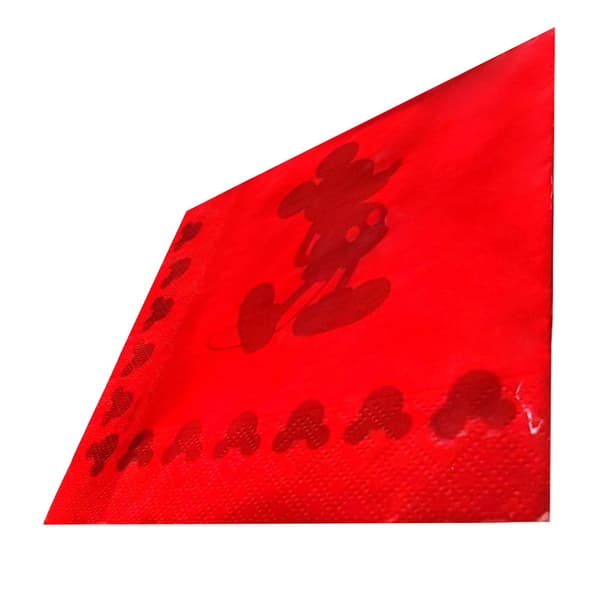 Disney 2 Ply Printed Mickey Mouse Napkins (Pack of 20) Red One Size