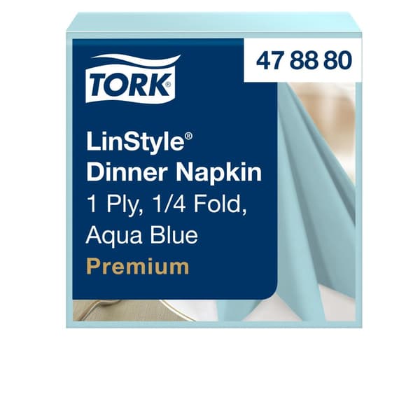 Servett TORK LinSt aqua 39x39cm 50/fp