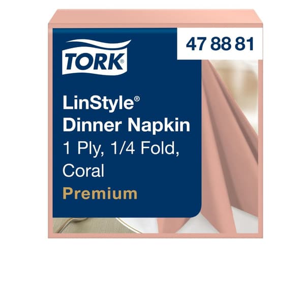 Servett TORK LinSt coral 39x39cm 50/fp
