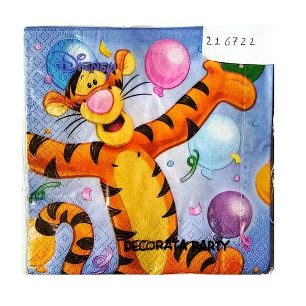 Winnie the Pooh Paper Tigger Birthday Disposable Napkins (Pack of 20) Multicoloured One Size