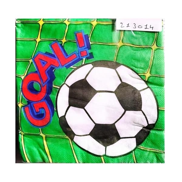 Deeko Goal Napkins (Pack of 20) Green/White/Red One Size