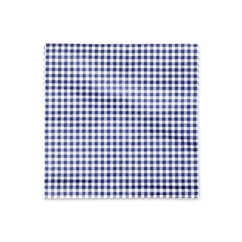 Paper Napkin Checkered Blue