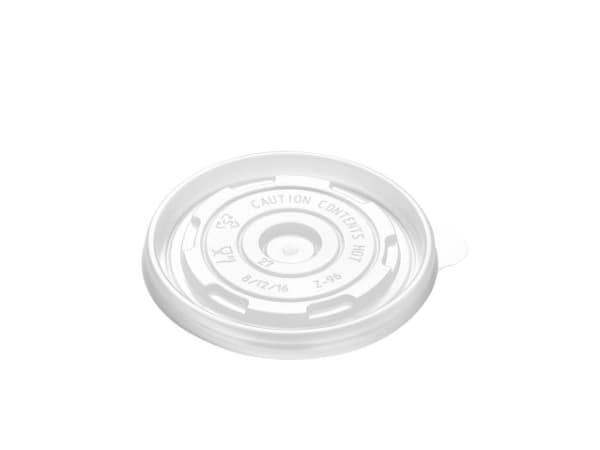Plastlåg Rund Ø96xH8mm PP Klar til Soup-To-Go Papbæger 25/35/50cl,50 stk/pk