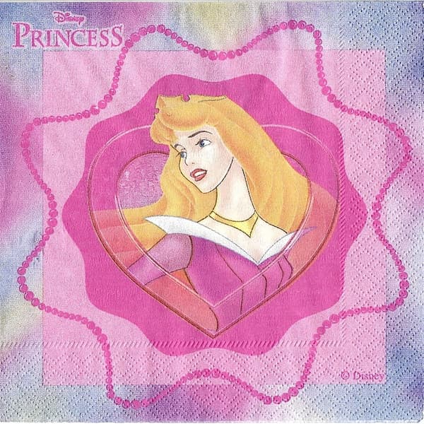 Sleeping Beauty Aurora Servetter (Förpackning med 10 st) Blue/Pink One Size