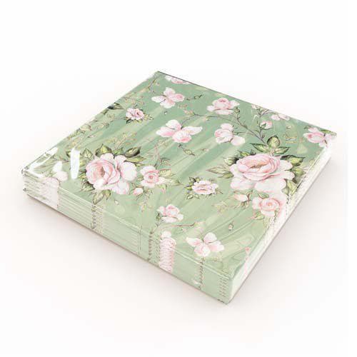 Servetter Rosa rosor 20-pack Gullers