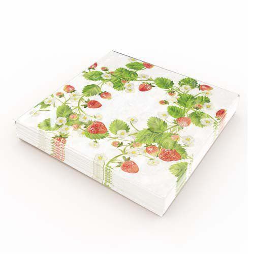 Servetter Jordgubbar 20-pack Gullers