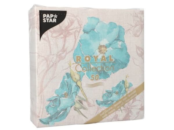 Papstar 89292, Flerfarget, Tekstil, firkant, Blomstermønster, 400 mm, 400 mm