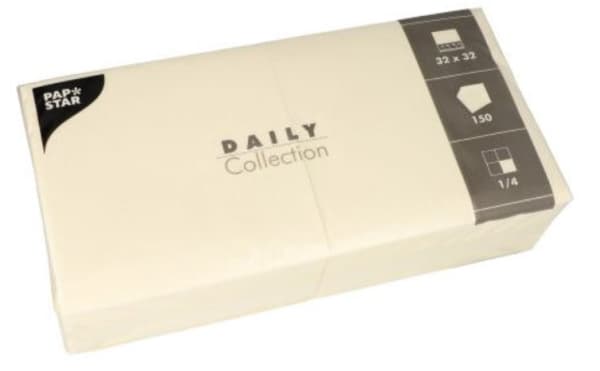 Papstar 89637, samppanja, tekstiili, neliö, 320 mm, 320 mm, 150 kpl