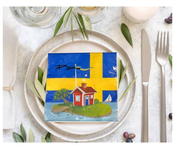 Servetter Sommarstuga 33x33 cm 20-pack