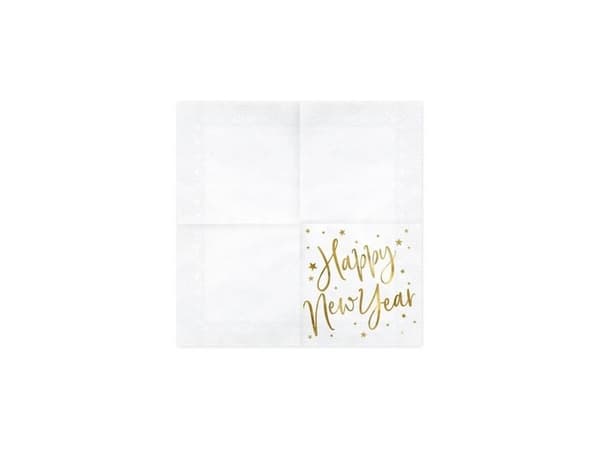 PartyDeco SP33-81-008-019ME, Guld, Vit, papper, Bild, 165 mm, 165 mm, 20 styck