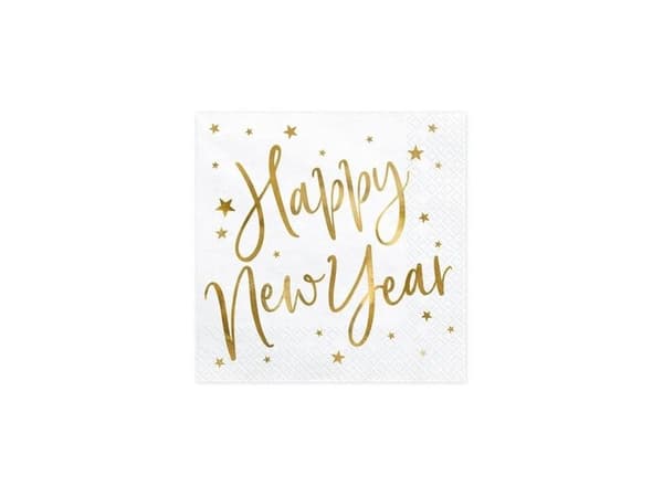 PartyDeco SP33-81-008-019ME, Guld, Vit, papper, Bild, 165 mm, 165 mm, 20 styck