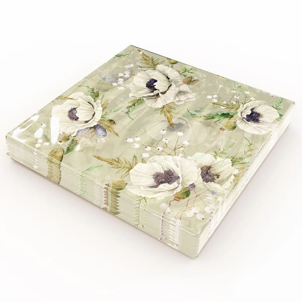 Matservett Vita Blommor 20-pack Ivars i Lanna