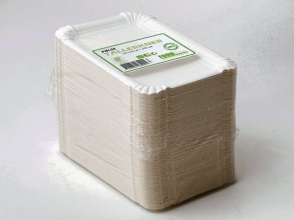 Pølsebakke hvid 130x200mm 250stk/pak