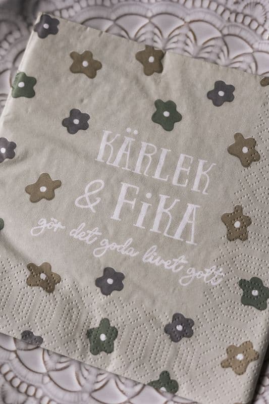 Majas Cottage Servetter Kärlek & Fika 20-pack
