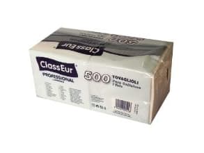 Serviet ClassEur Professional hvid 1/4 fold 33x33cm 1 lag,8 pk x 500 stk/krt