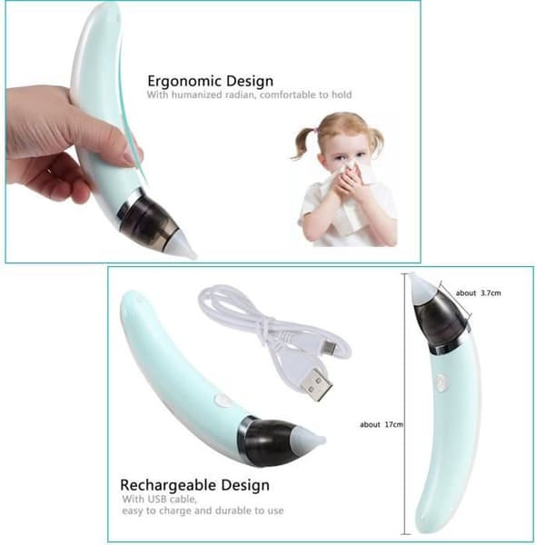 Elektrisk Nasal Aspirator Snot Baby Hygienisk Säkerhet Flugrengöring Näsrengöring Barn Nyfödd