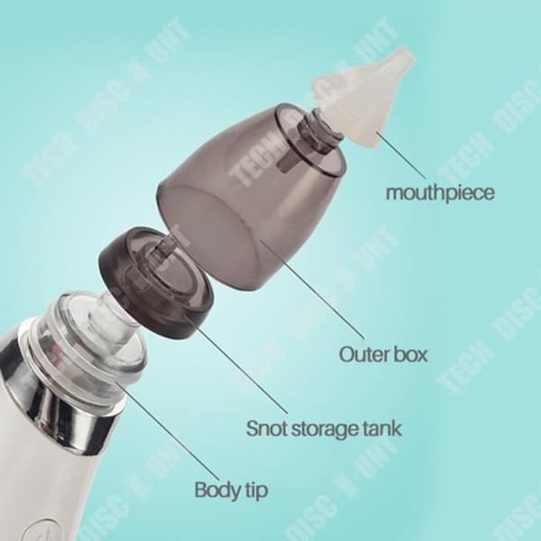 TD® Newborn Baby Nasal Aspirator Clean Snot Elektrisk Silikonspets Högeffektiv rengöringsmedel Hög kvalitet