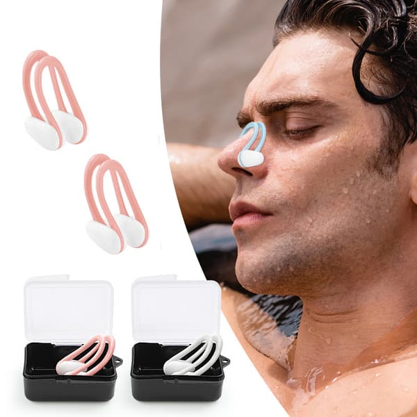 INF Dubbel Näsklämma med Fodral - 2-pack Rosa