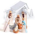 Miniatyrbild 1 av 2: Gips Santons tillverkningslåda &amp; kartong julkrubba
