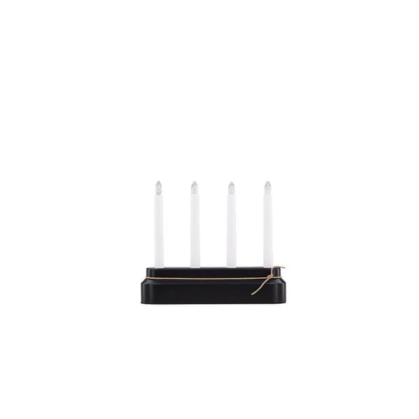 Näsfjället adventsstake elektrisk 4 lys svart.