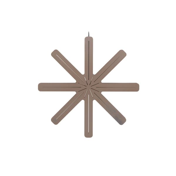 Säfsen julestjerne med lys stål Ø80 cm pendel mocca.