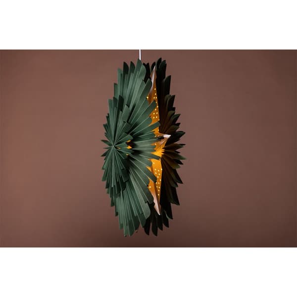 Sälen julestjerne med lys papir Ø60 cm pendel grønn.