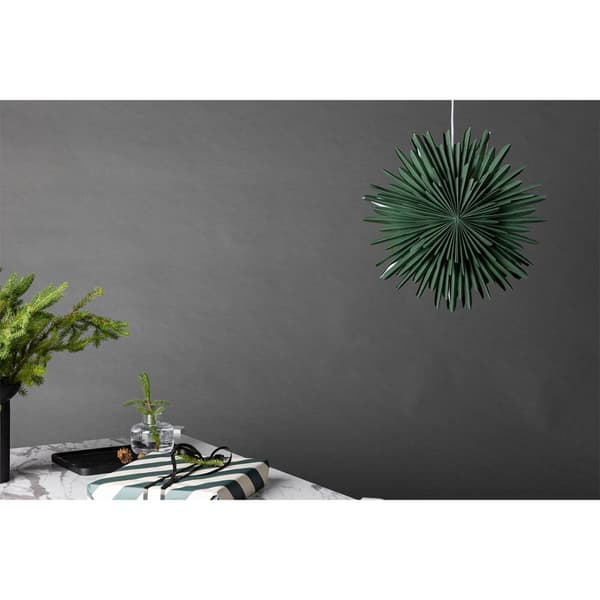 Sälen julestjerne med lys papir Ø46 cm pendel grønn.