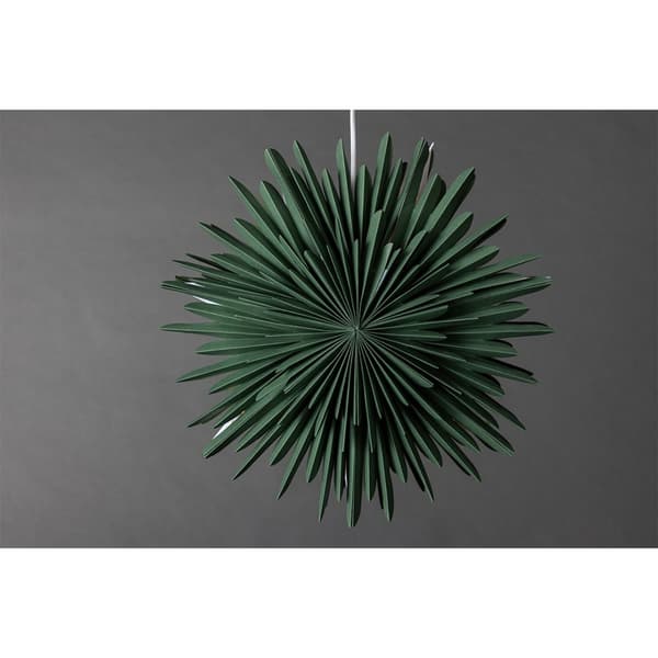 Sälen julestjerne med lys papir Ø46 cm pendel grønn.