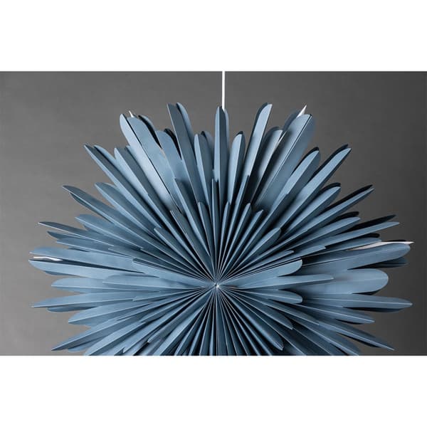 Sälen julestjerne med lys papir Ø80 cm pendel blå.