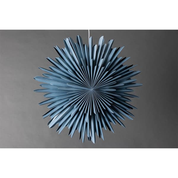 Sälen julestjerne med lys papir Ø60 cm pendel blå.