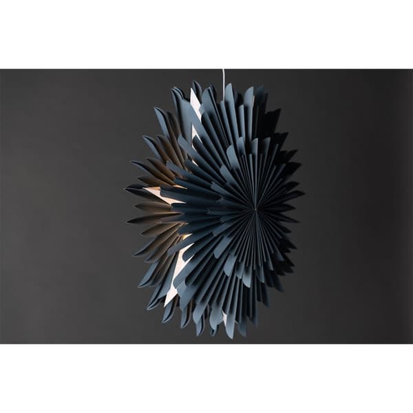 Sälen julestjerne med lys papir Ø60 cm pendel blå.