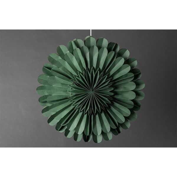 Järvsön julestjerne med lys papir Ø60 cm pendel grønn.