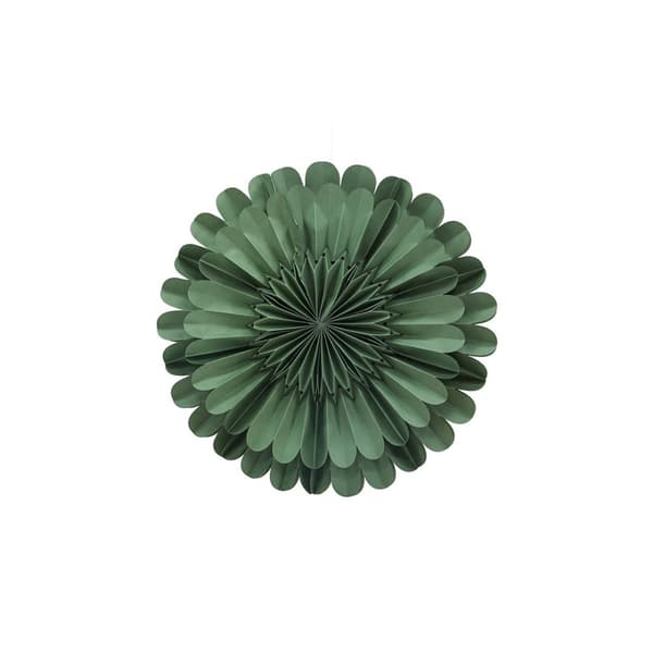 Järvsön julestjerne med lys papir Ø60 cm pendel grønn.
