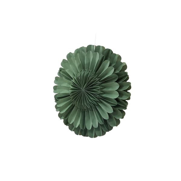 Järvsön julestjerne med lys papir Ø60 cm pendel grønn.