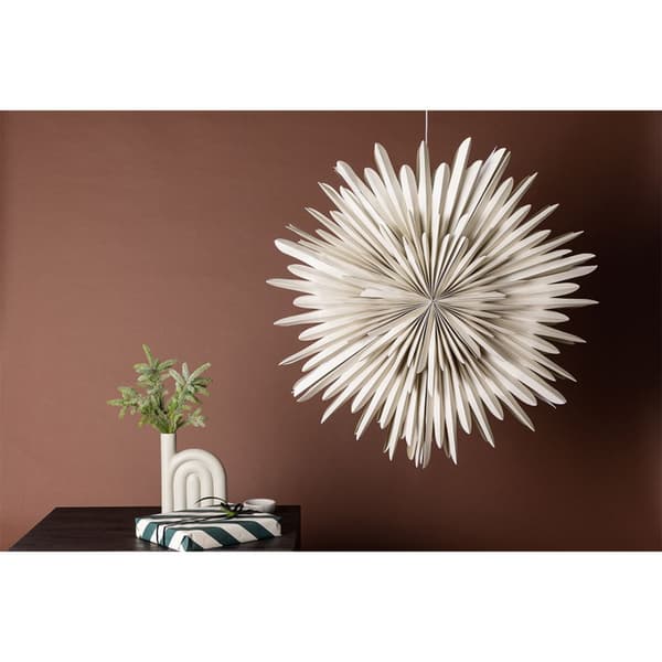 Sälen julestjerne med lys papir Ø100 cm pendel beige.