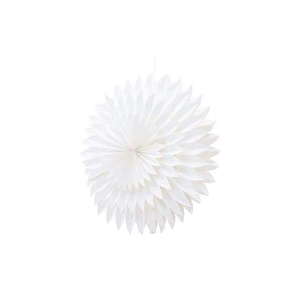 Storlien julestjerne med lys papir Ø80 cm pendel hvit.