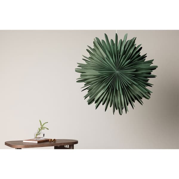 Sälen julestjerne med lys papir Ø80 cm pendel grønn.